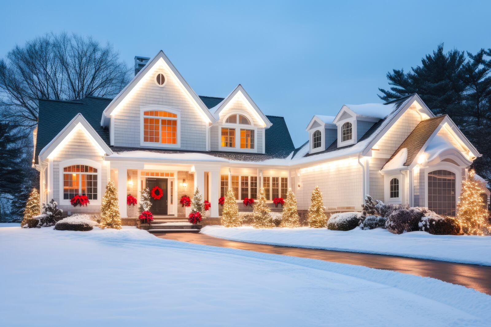Holiday lighting and decor installation — Green Grass Landscape, Chicago's western suburbs