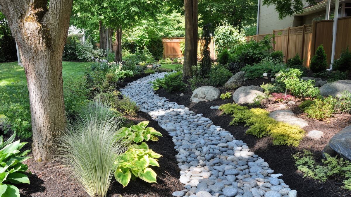 Landscape drainage improvement — Green Grass Landscape, Chicago's western suburbs