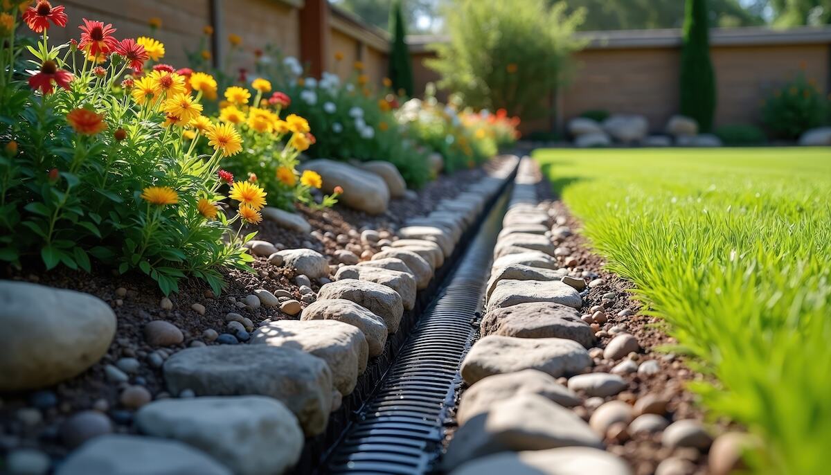 Landscape drainage improvement — Green Grass Landscape, Chicago's western suburbs