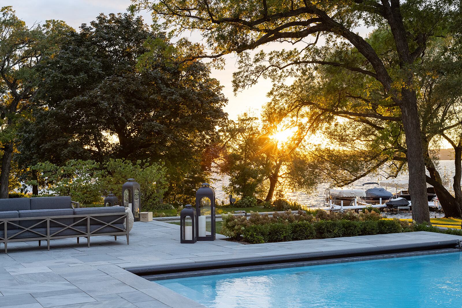 Pool and spa design — Green Grass Landscape, Chicago's western suburbs